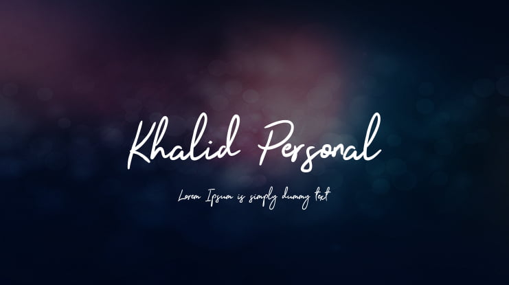 Khalid Personal Font