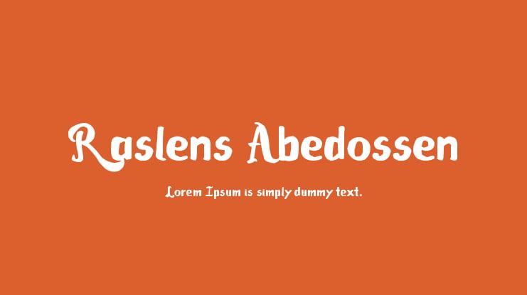 Raslens Abedossen Font Family