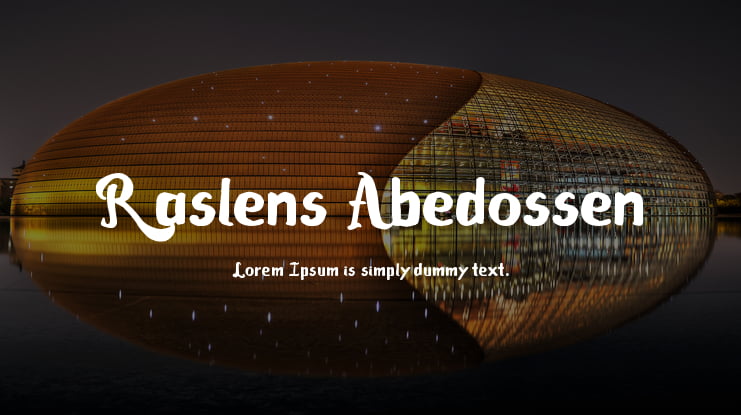 Raslens Abedossen Font Family