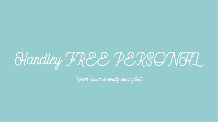 Handley FREE PERSONAL Font