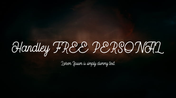 Handley FREE PERSONAL Font