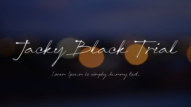 Jacky Black Trial Font