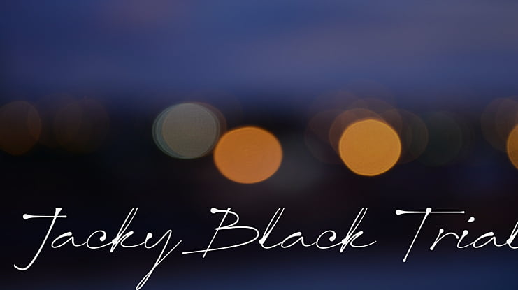 Jacky Black Trial Font