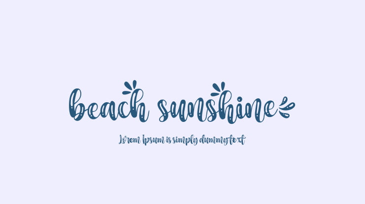 beachsunshine Font Family