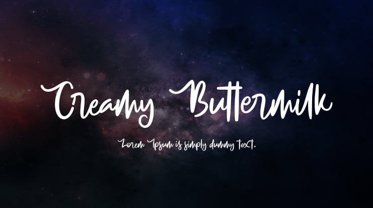 Creamy Buttermilk Font