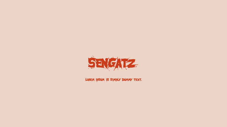 Sengatz Font