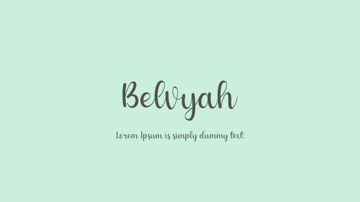 Belvyah Font