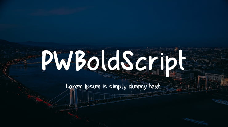 PWBoldScript Font