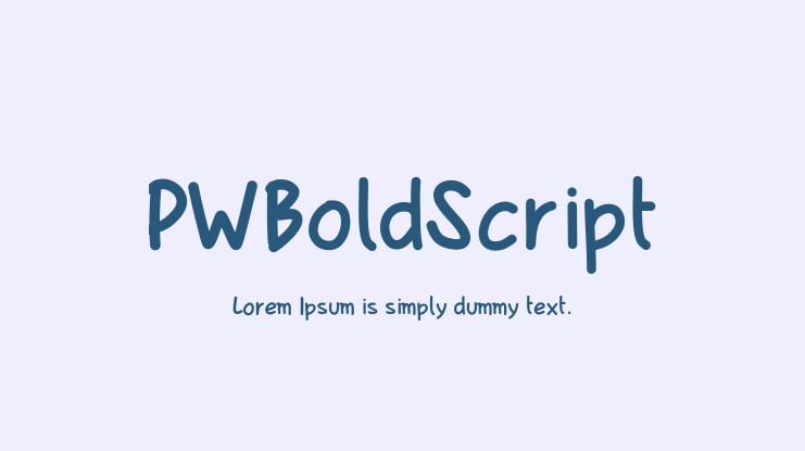 PWBoldScript Font