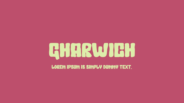 Gharwich Font