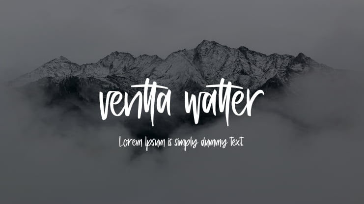 ventta watter Font