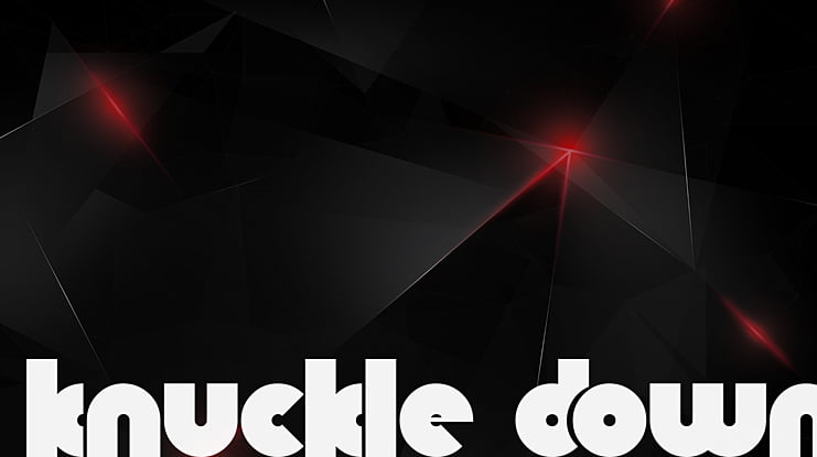 Knuckle Down Font