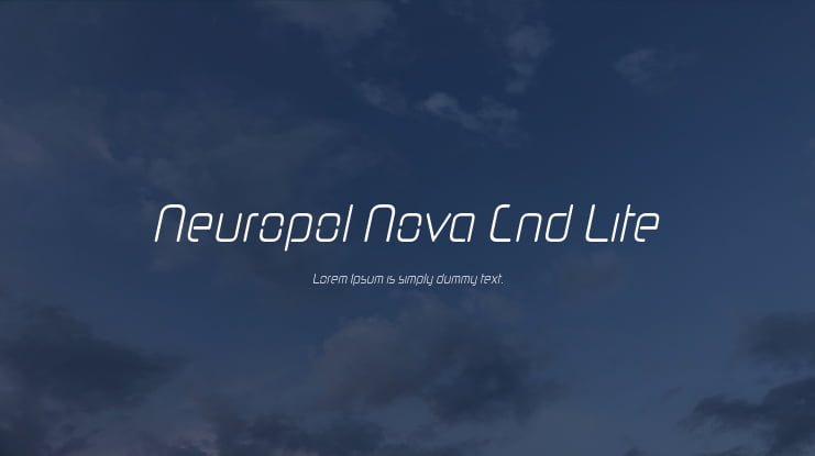 Neuropol Nova Cnd Lite Font