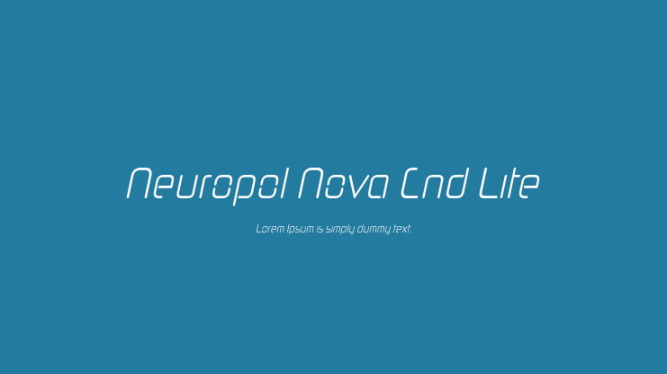 Neuropol Nova Cnd Lite Font