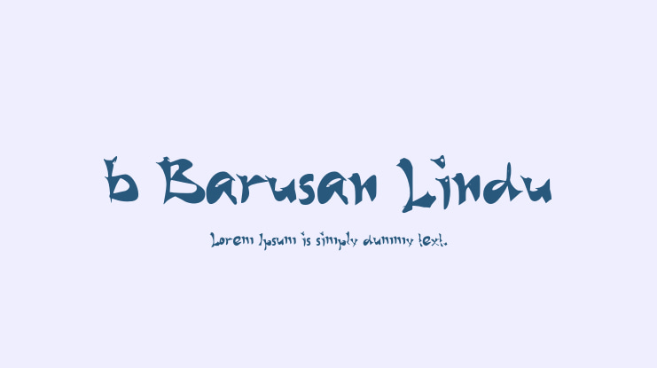 b Barusan Lindu Font