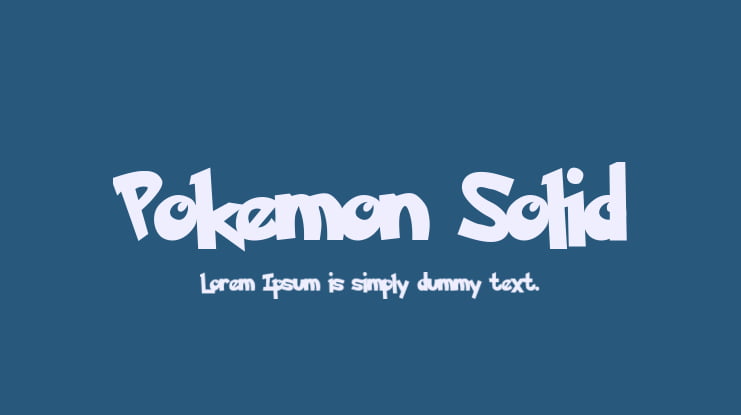 Pokémon Font - Download Free Font