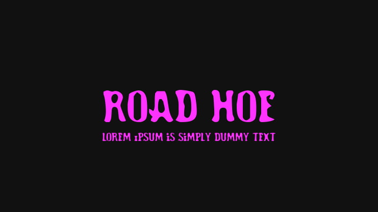 Road Hoe Font