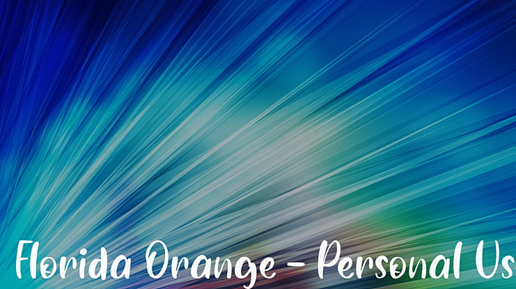 Florida Orange - Personal Use Font