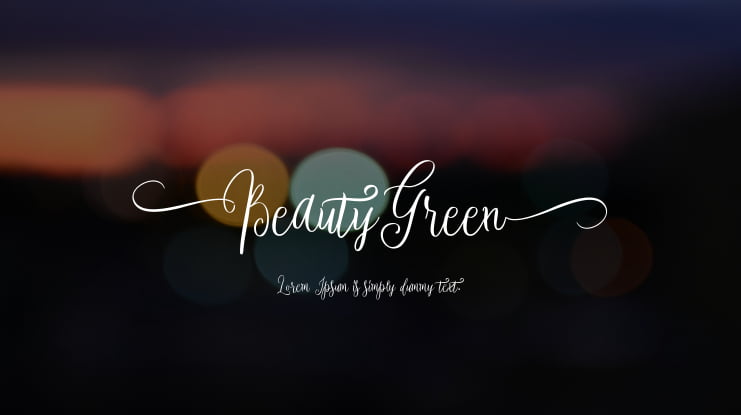 BeautyGreen Font