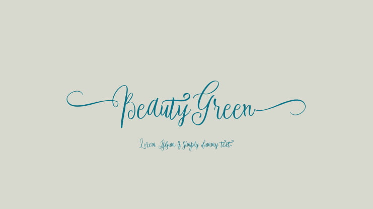 BeautyGreen Font