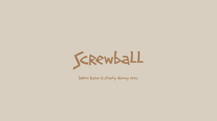 Screwball Font