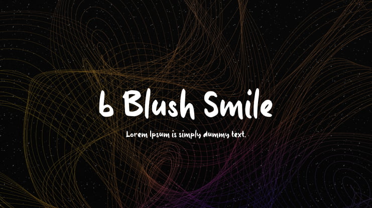b Blush Smile Font