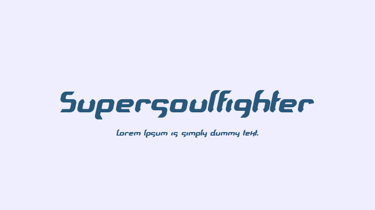 Supersoulfighter Font