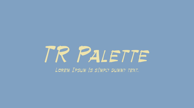 TR Palette Font