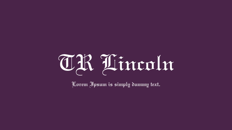 TR Lincoln Font