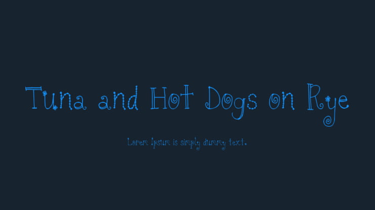 Tuna and Hot Dogs on Rye Font