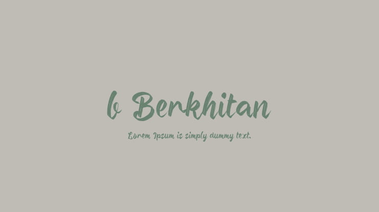 b Berkhitan Font