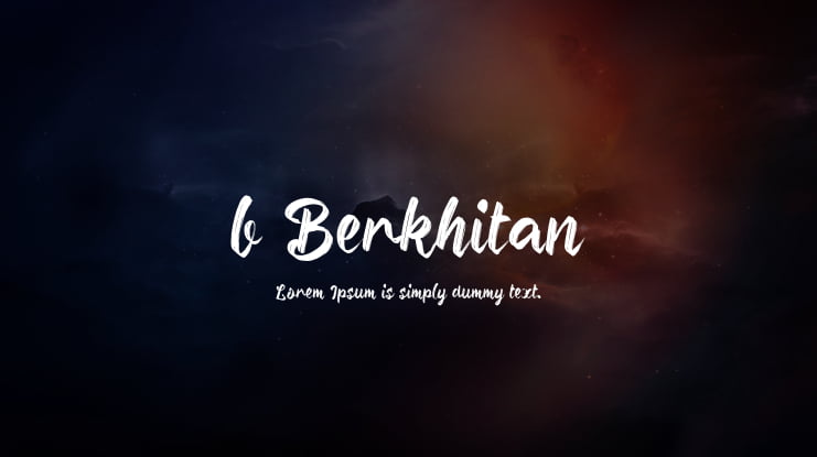 b Berkhitan Font