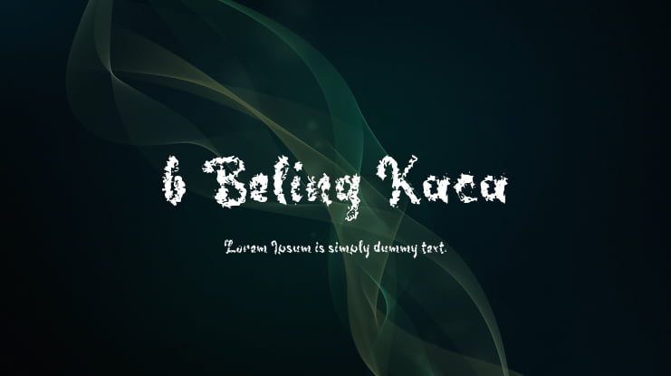 b Beling Kaca Font