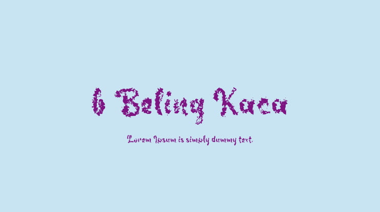 b Beling Kaca Font