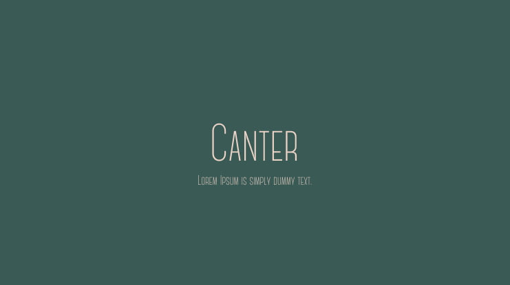 Canter Font Family : Download Free for Desktop & Webfont