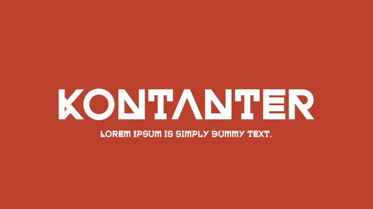 Kontanter Font