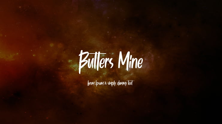 Butters Mine Font