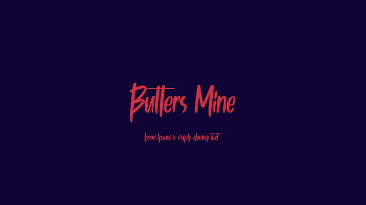 Butters Mine Font