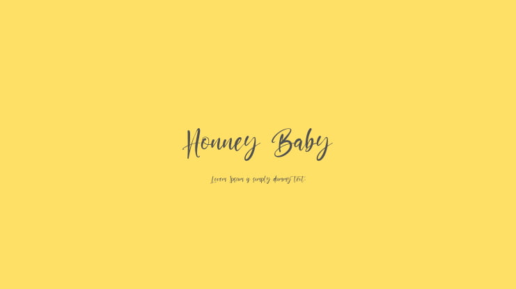 Honney Baby Font : Download Free for Desktop & Webfont