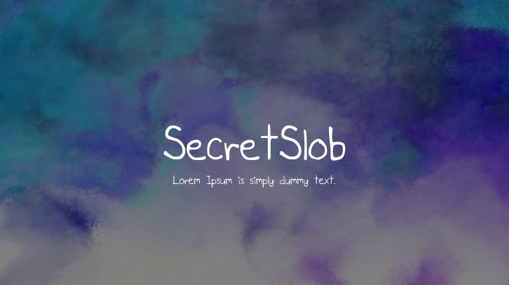 SecretSlob Font