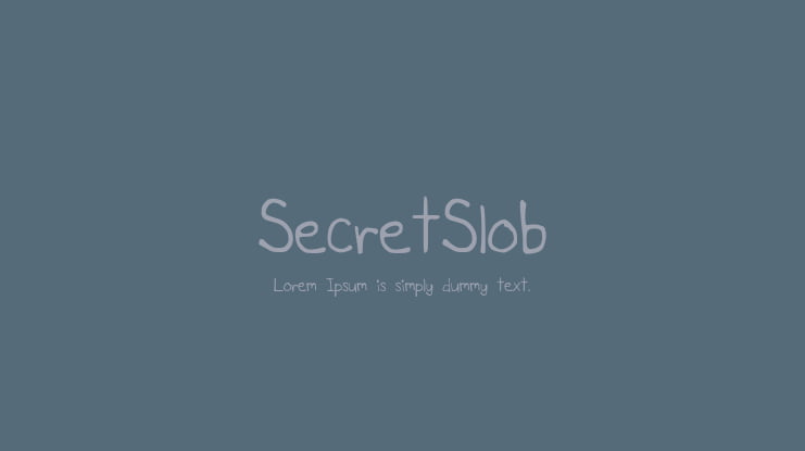 SecretSlob Font