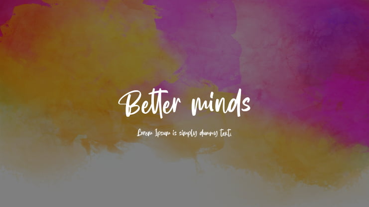 Better minds Font : Download Free for Desktop & Webfont