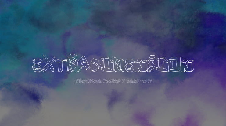 ExtraDimension Font