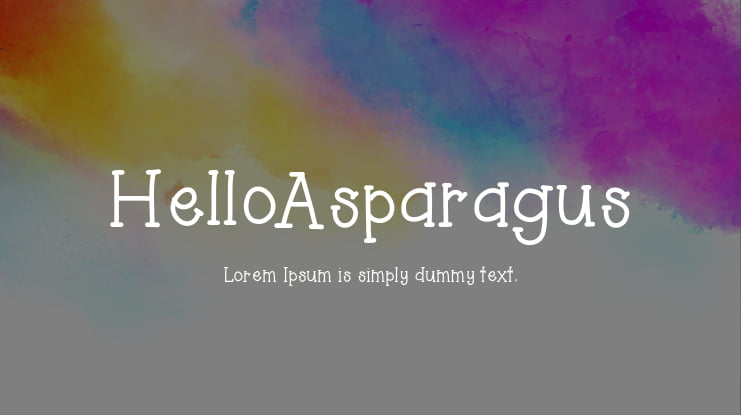 HelloAsparagus Font