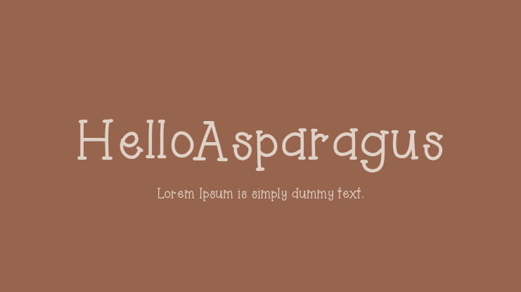 HelloAsparagus Font