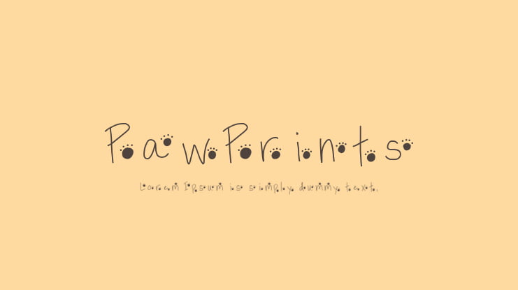 PawPrints Font