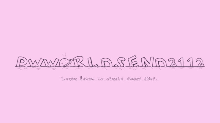 PWWORLDSEND2112 Font