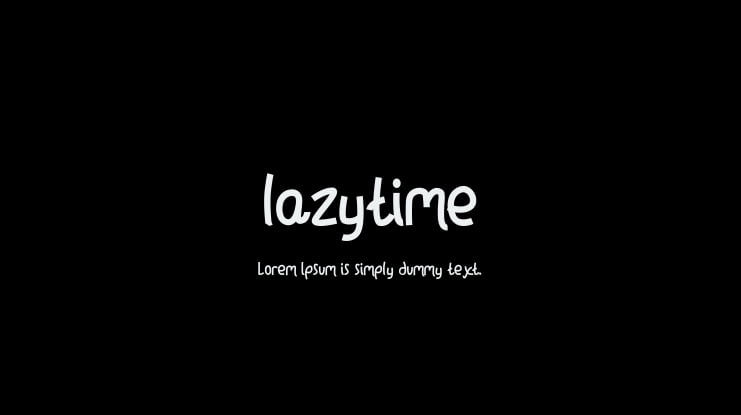 lazytime Font