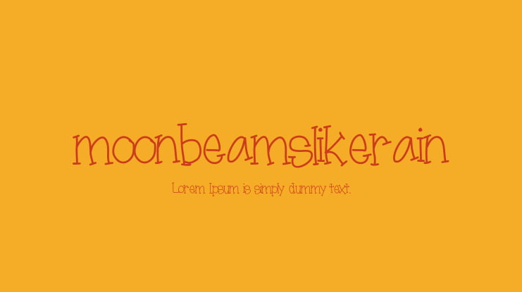 moonbeamslikerain Font