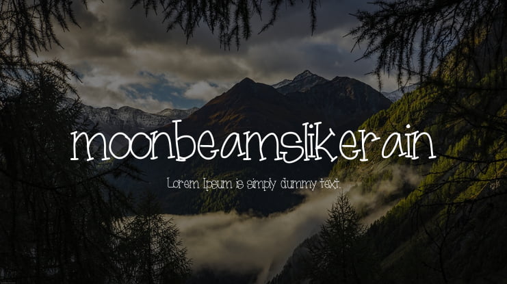 moonbeamslikerain Font